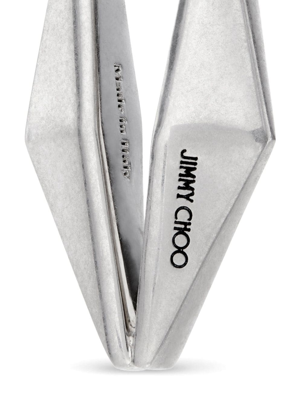 Diamond engraved-logo earrings - 4