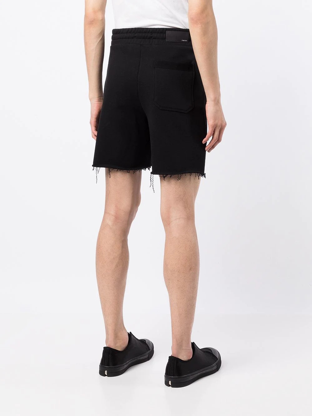 core logo-print frayed shorts - 4