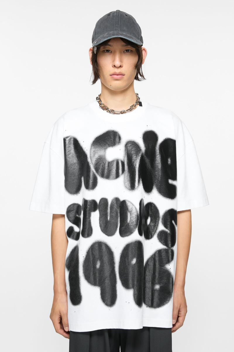 Acne Studios T-shirt logo - Relaxed unisex fit - Optic White outlook
