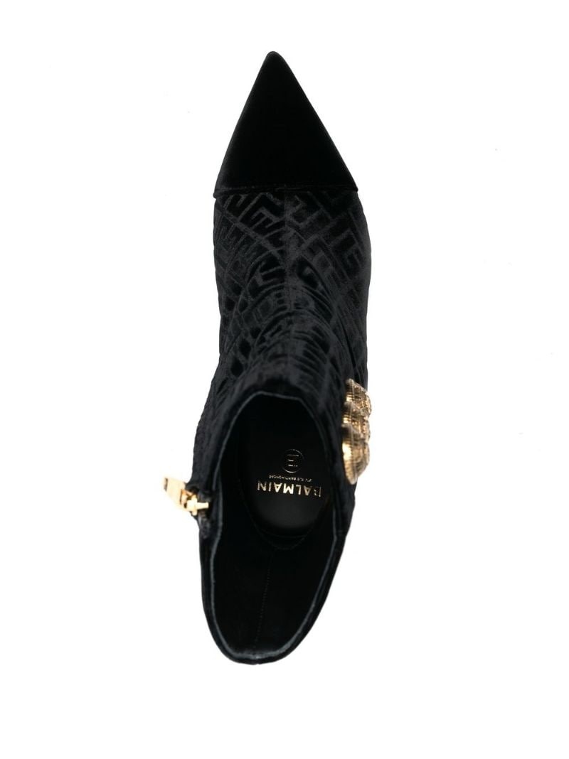 button-detail high-heel boots - 4