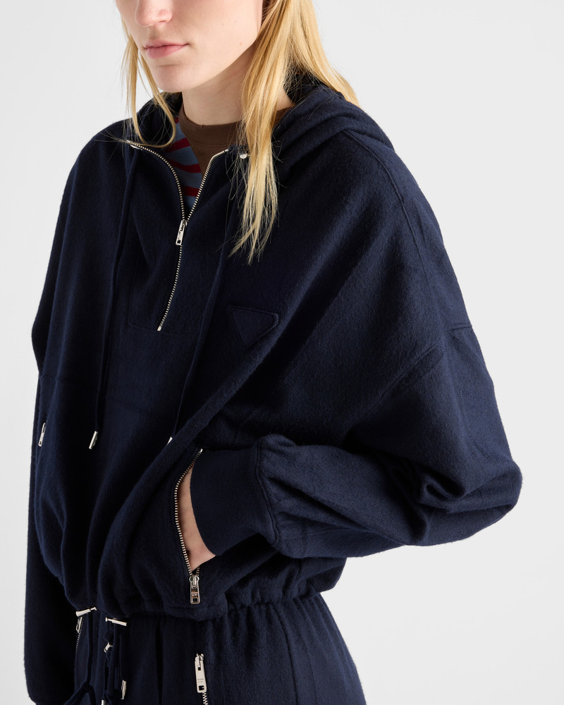 Fleece and jersey hoodie 3