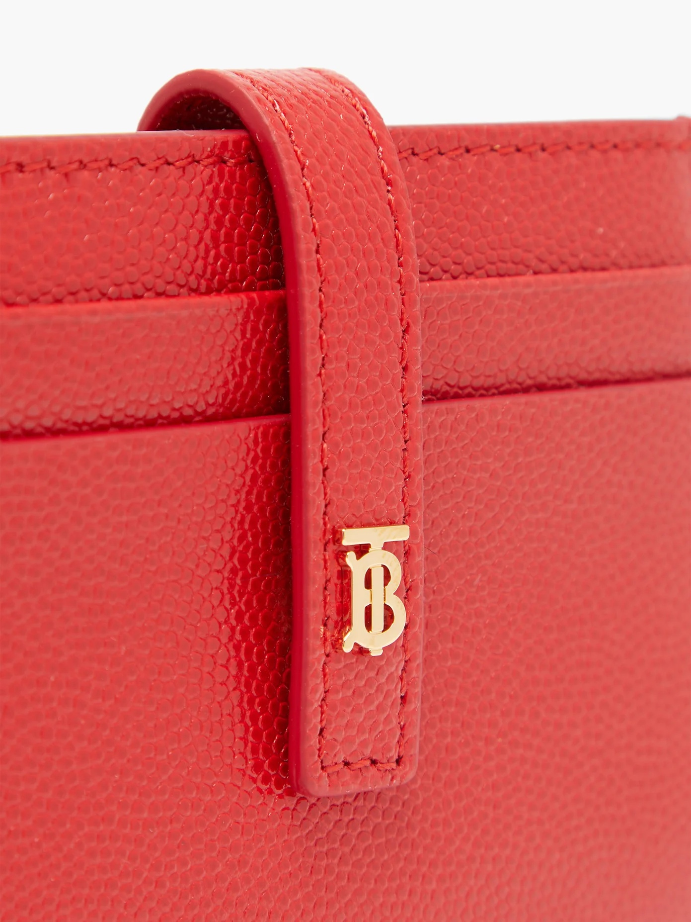 Sage TB-monogram grained-leather cardholder - 2