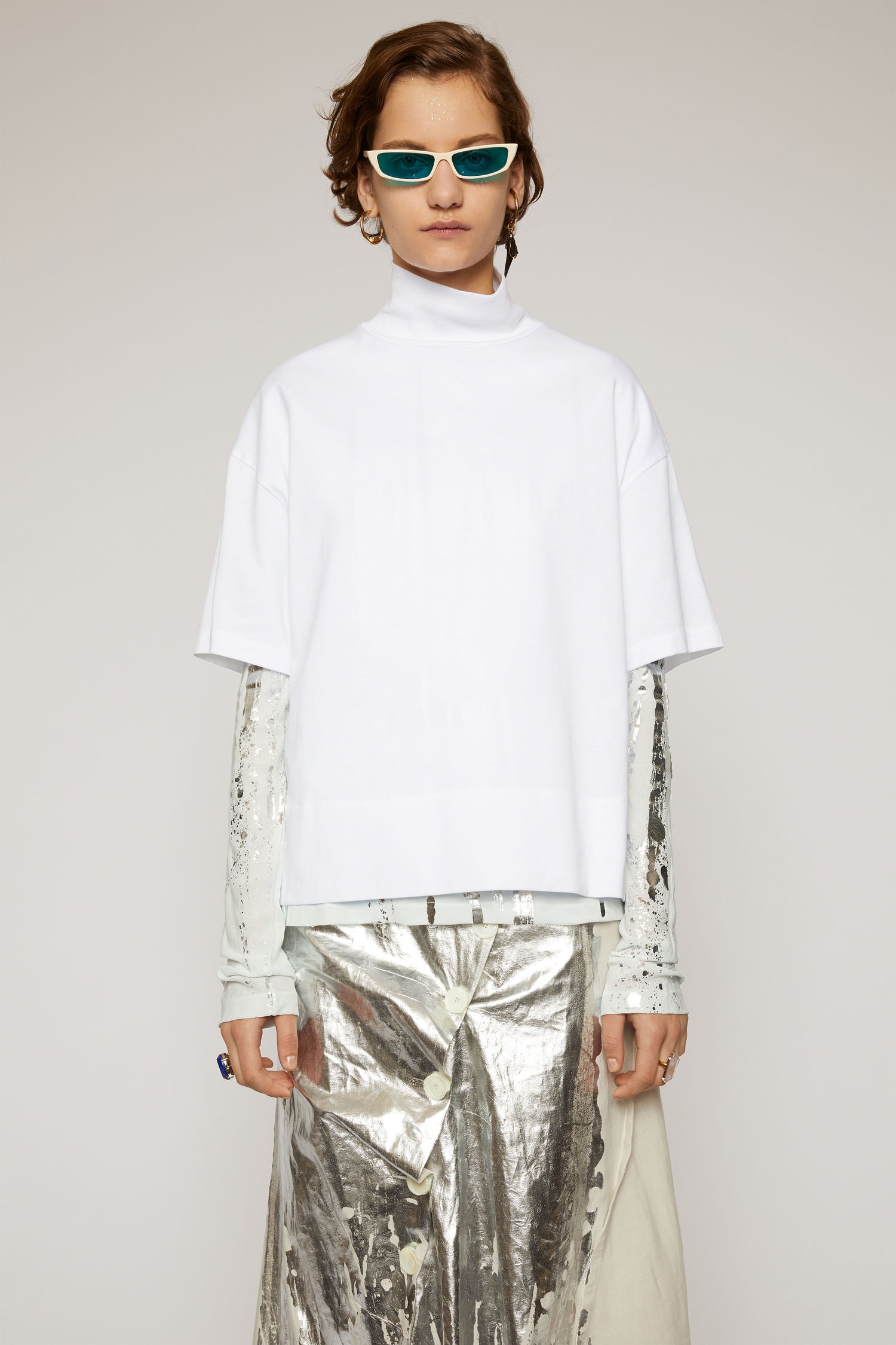 Mock neck t-shirt optic white - 2