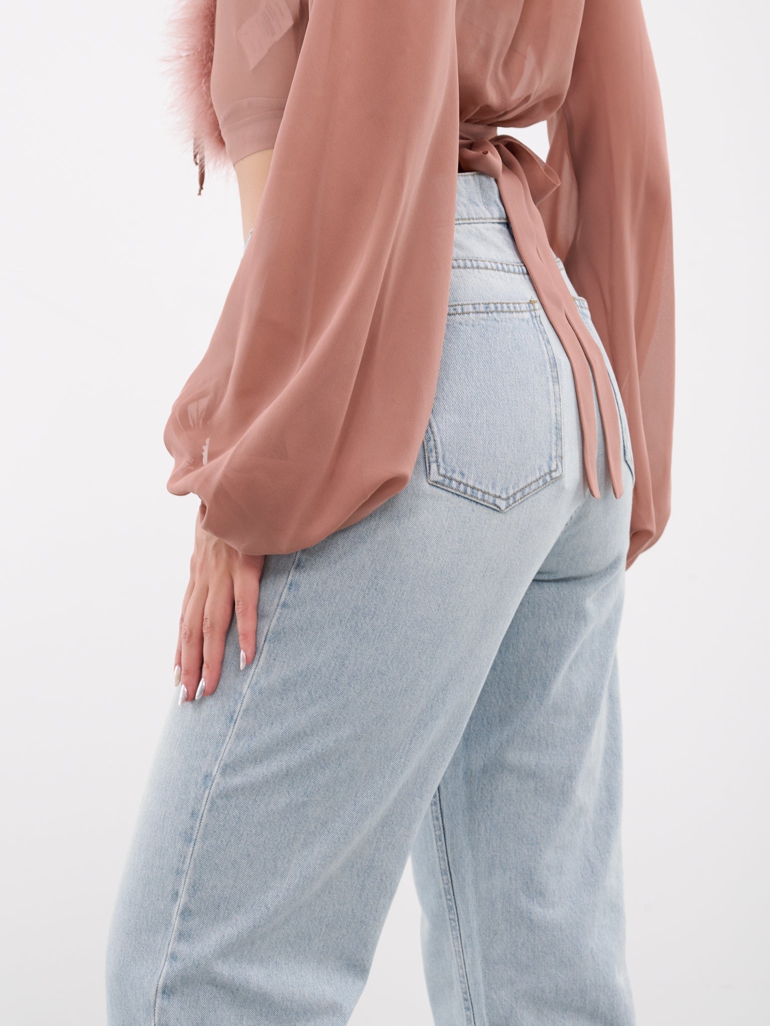 Cropped Denim Jeans - 4