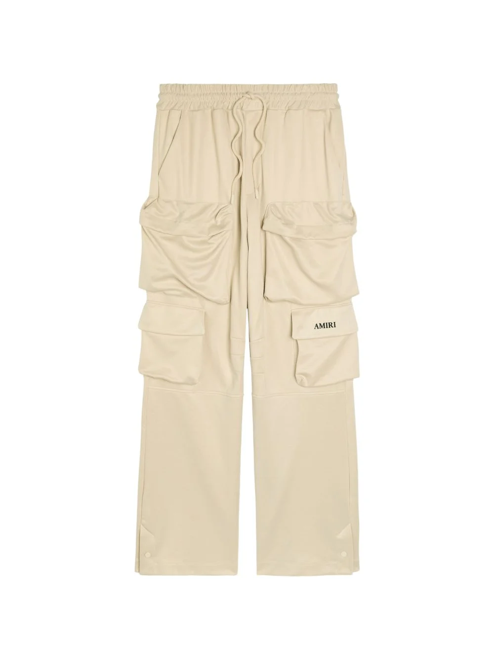 drawstring-waist cargo trousers - 1