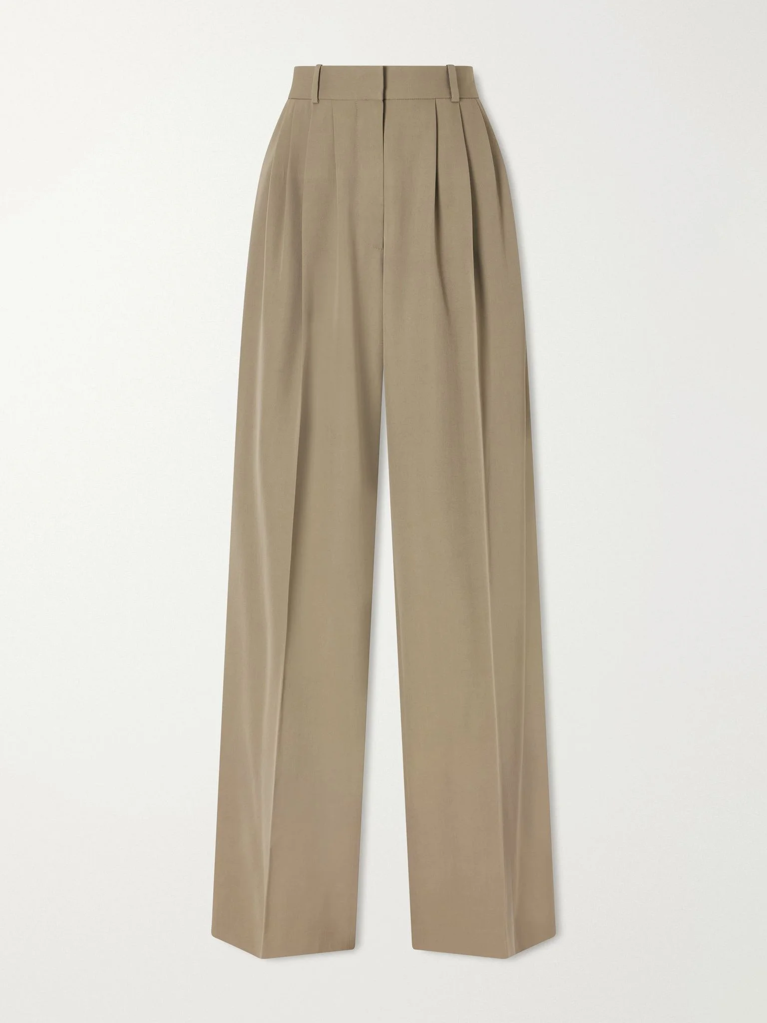 Daniela wool-twill wide-leg pants Beige - 1