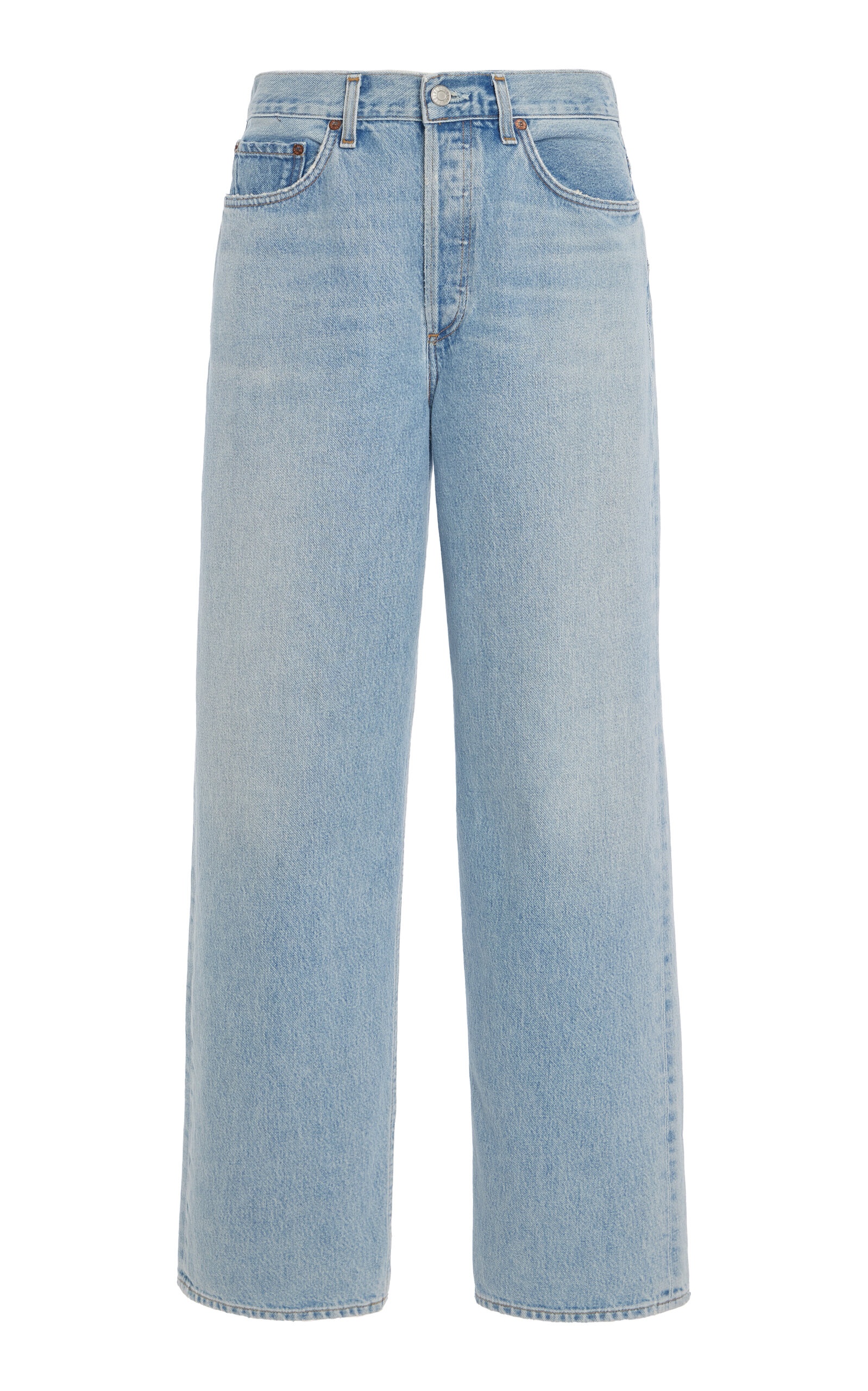 Henson Rigid Low-Rise Wide-Leg Jeans light wash - 1