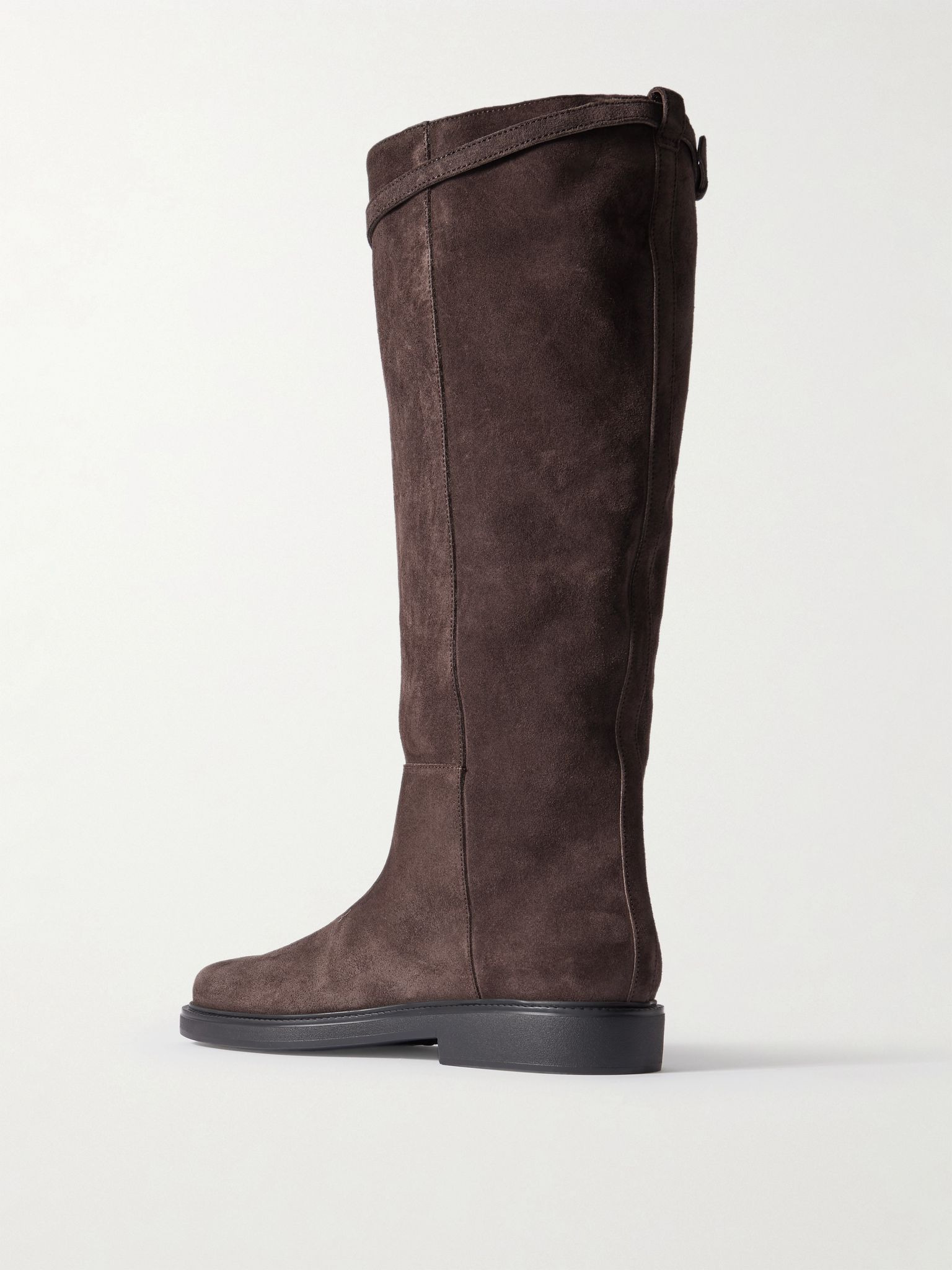 Embellished suede knee boots Dark brown - 3