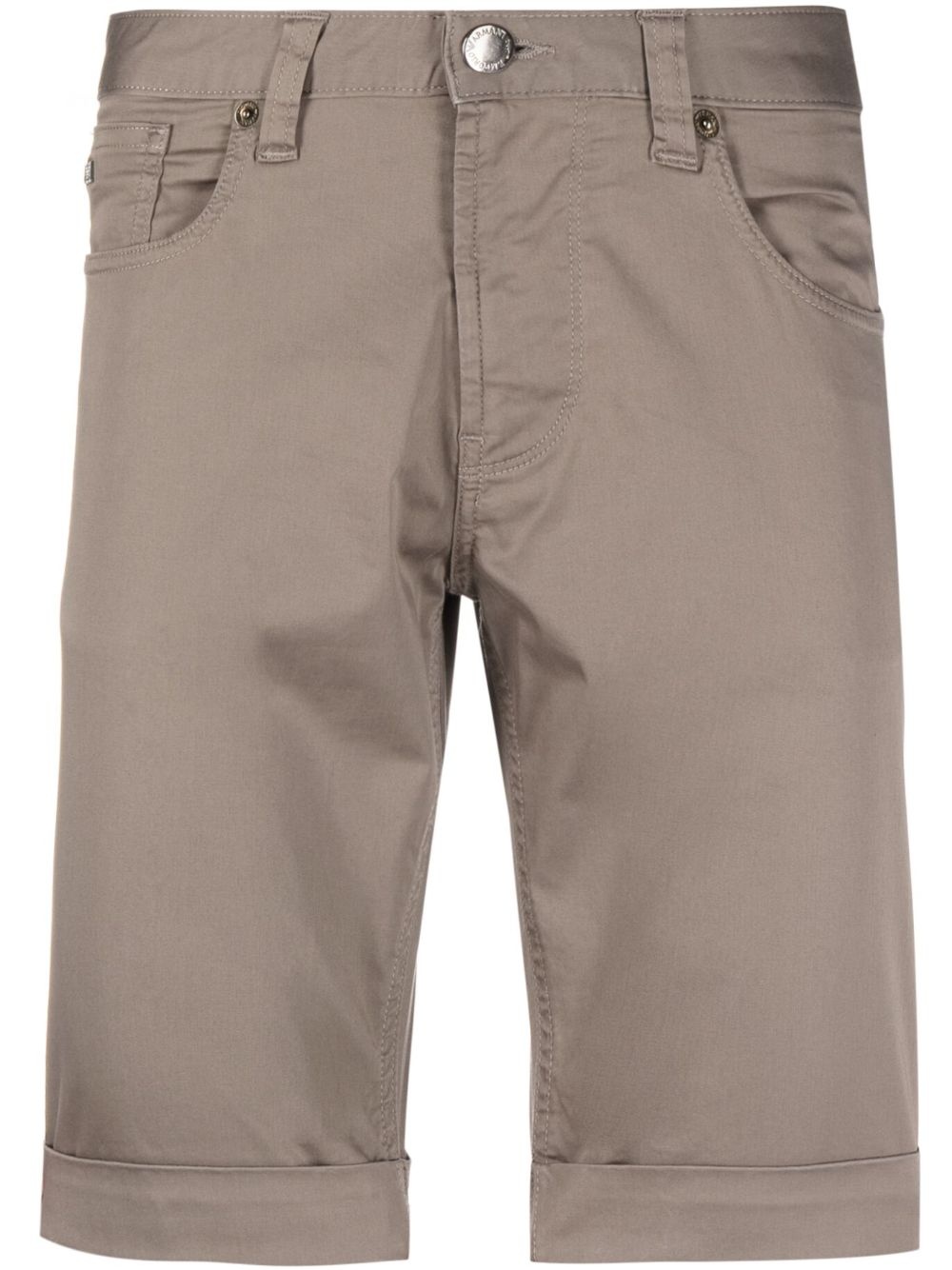 logo-plaque chino shorts - 1