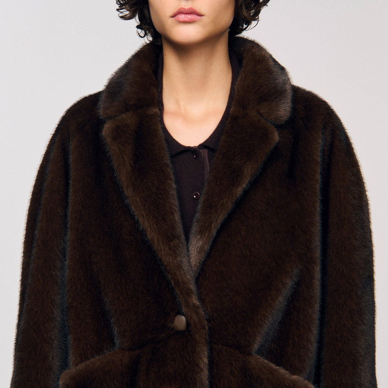 JACKET-STYLE FAUX FUR COAT 4