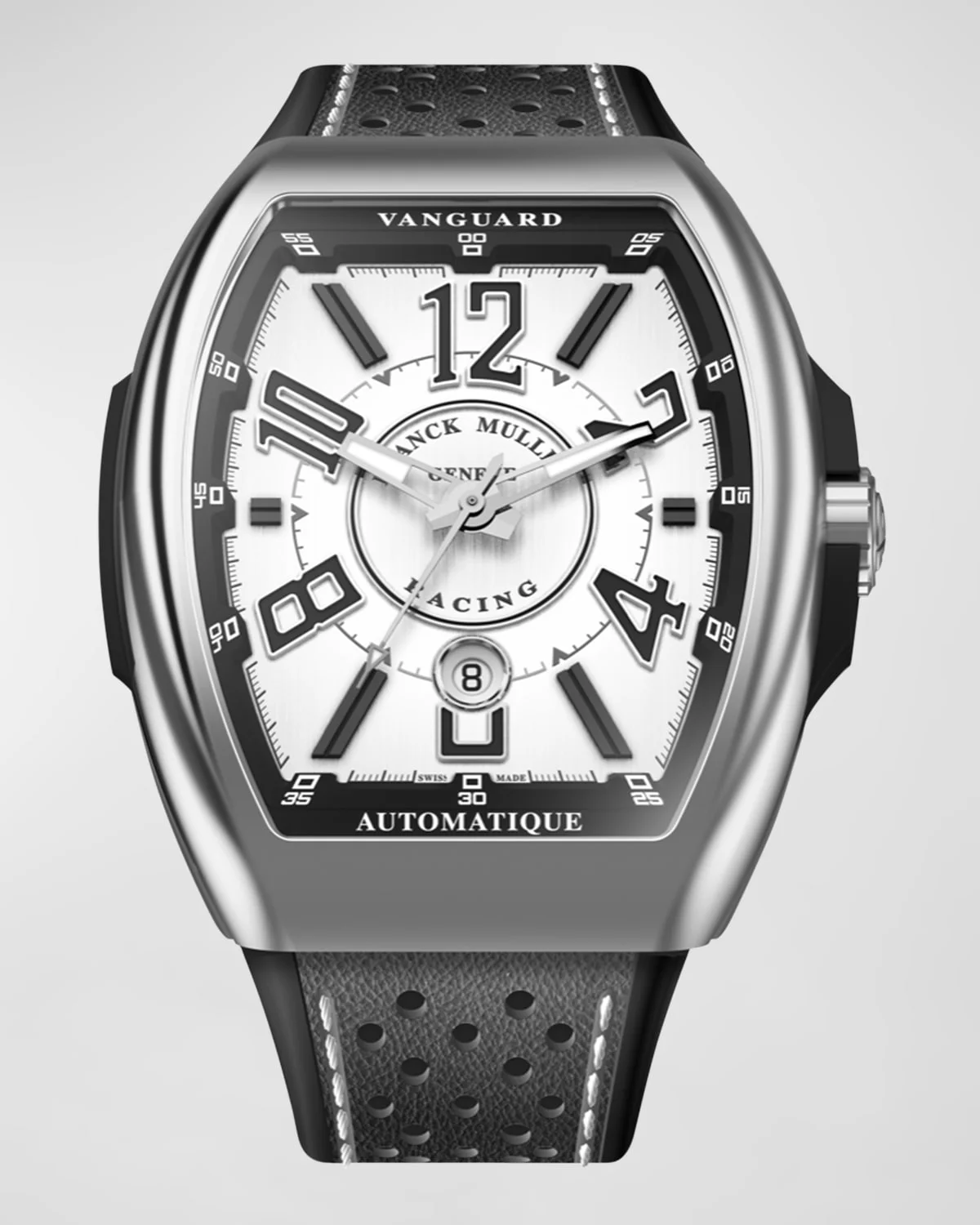 Men's Vanguard Racing Automatic Black and White Accent Watch - 1