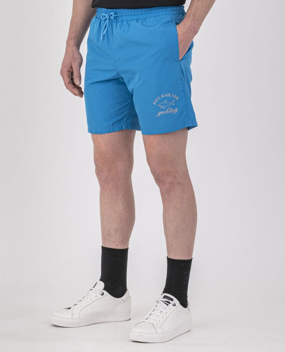 Swim Shorts With Reflective Printed Logo - 2