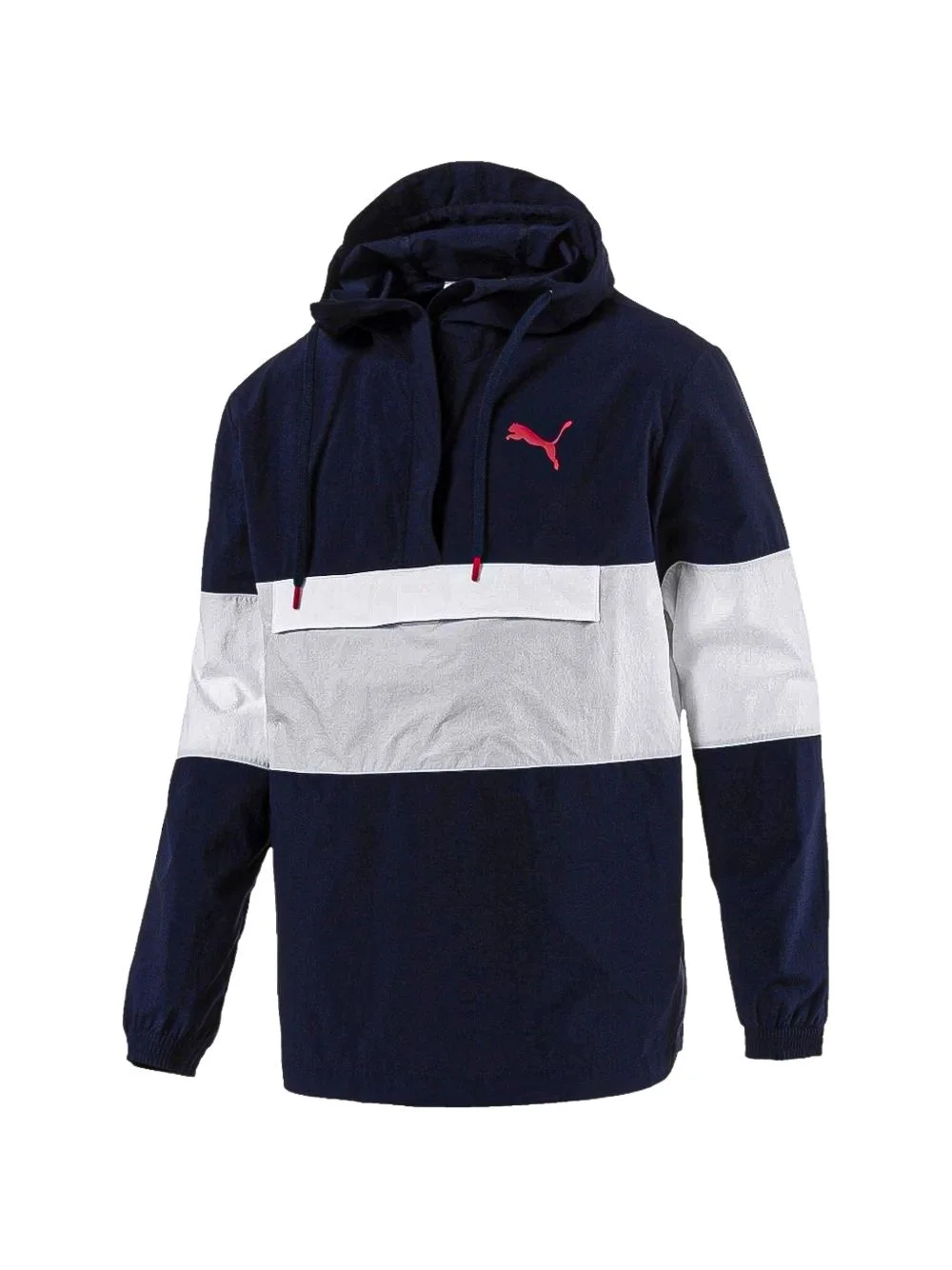 half zip windbreaker T-shirt - 1
