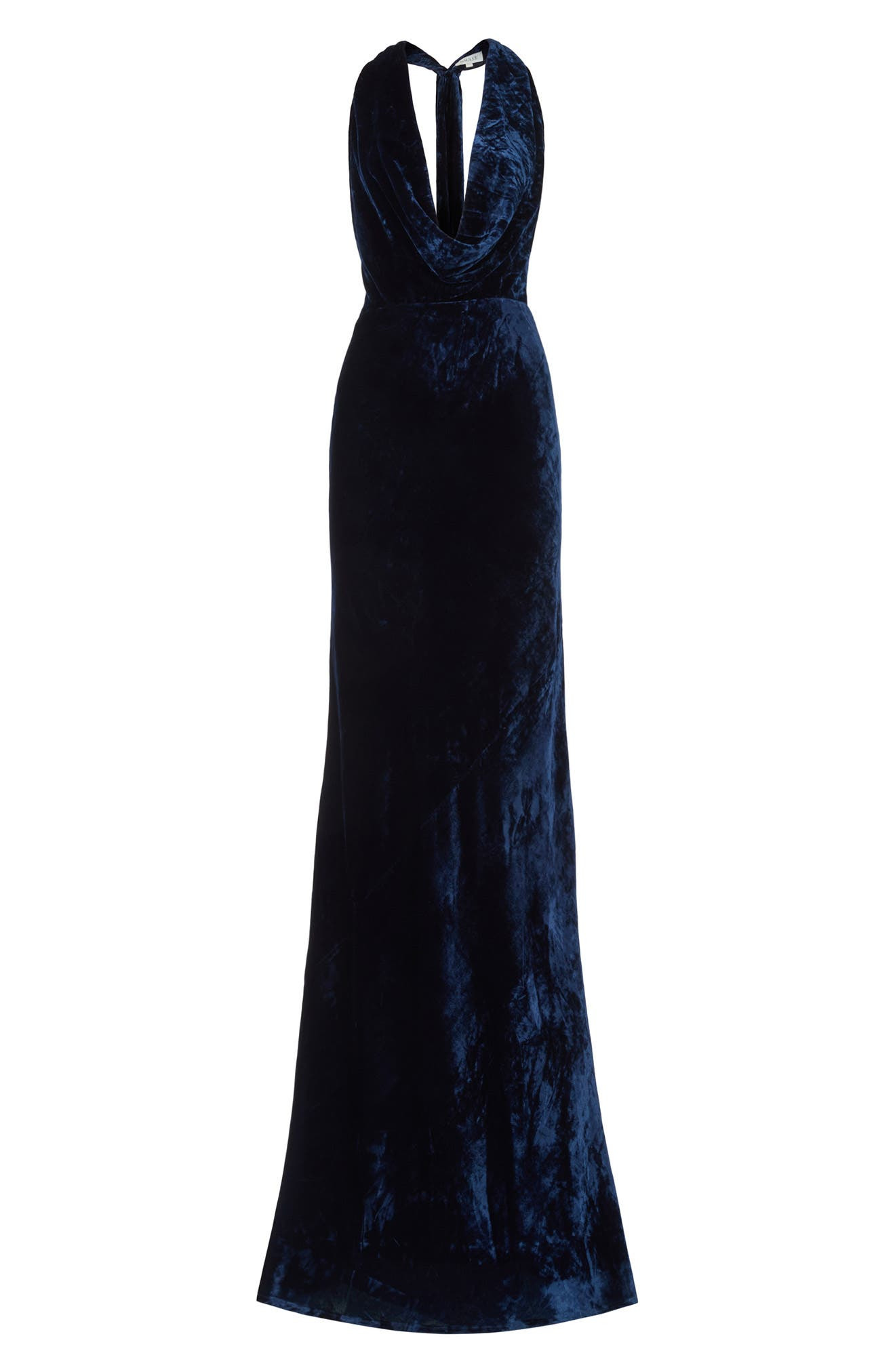 SAU LEE Velvet Gown in Midnight Blue at Nordstrom - 4