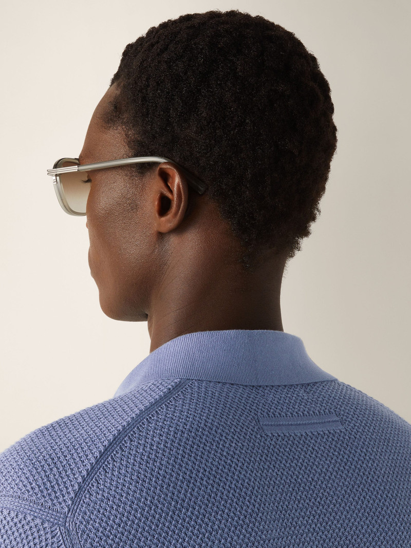 ZEGNA LILAC PREMIUM COTTON POLO SHIRT outlook