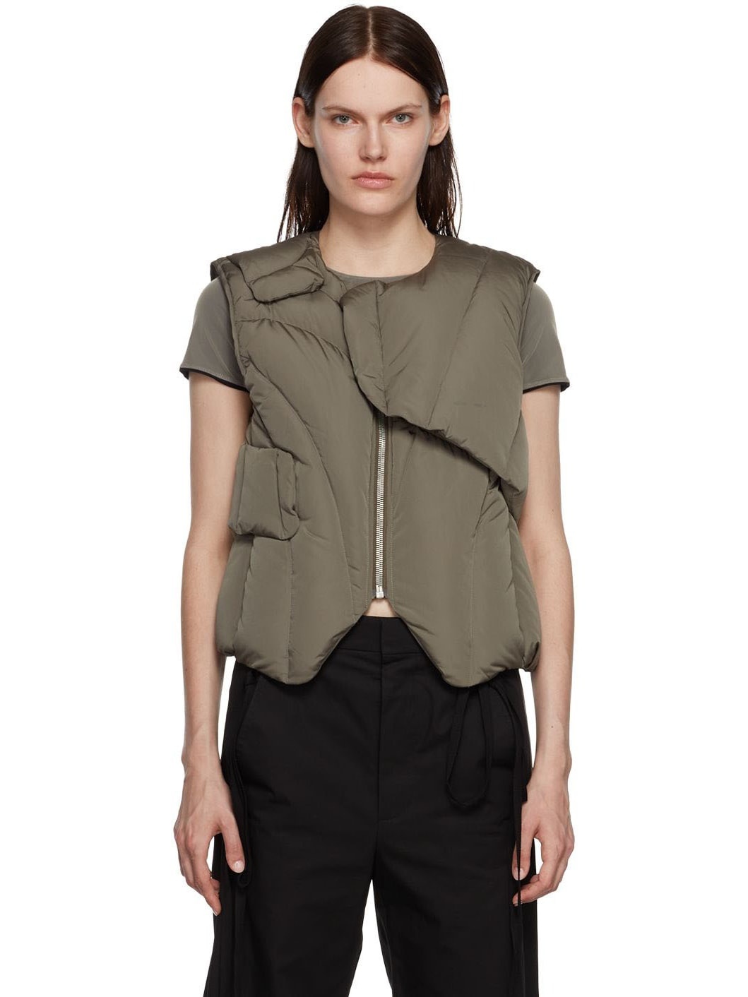 SSENSE Exclusive Gray Down Vest - 1