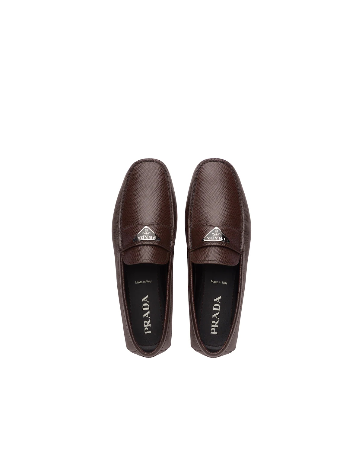 Saffiano Cuir Leather Loafers - 3