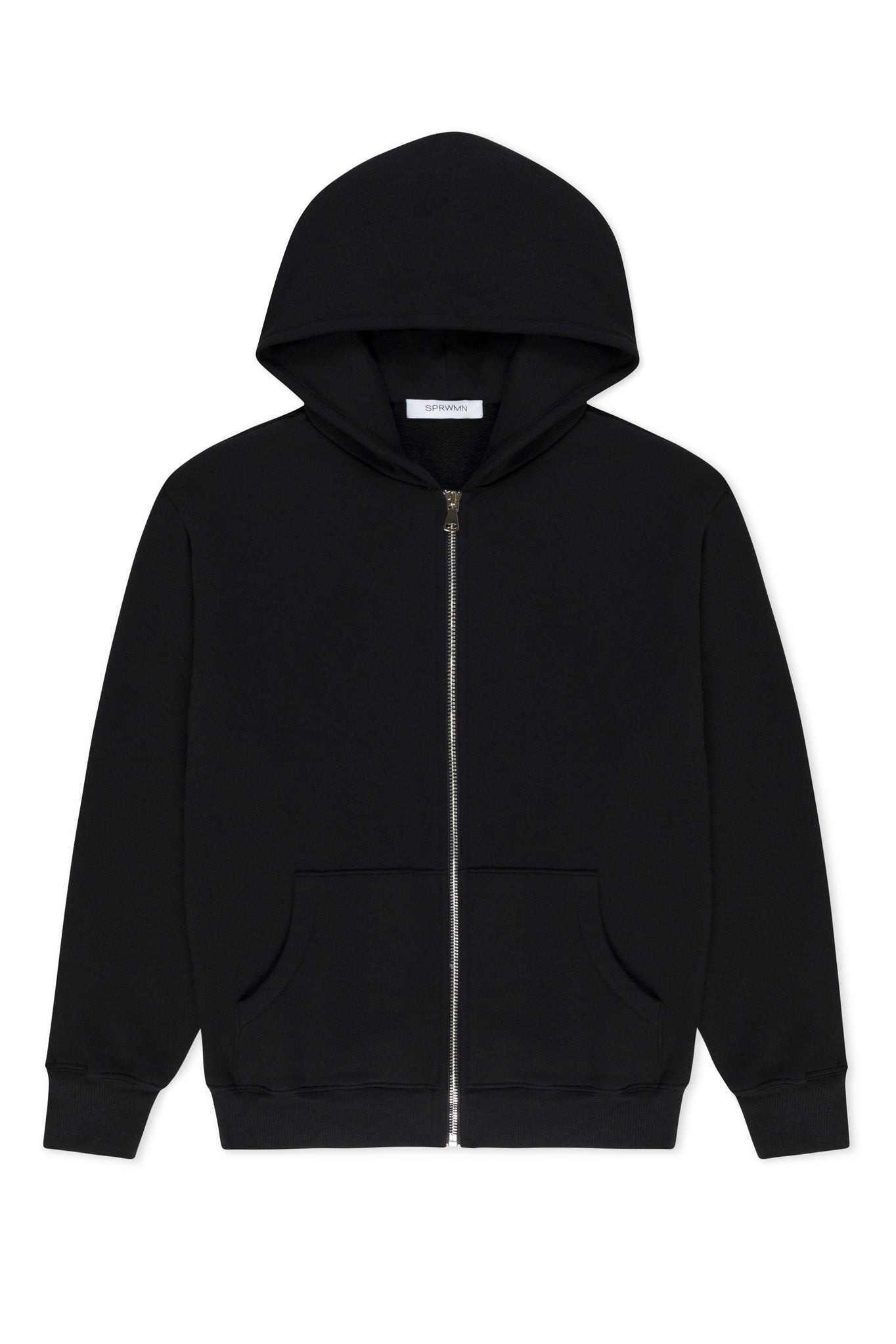 BLACK ZIP UP HOODIE - 5
