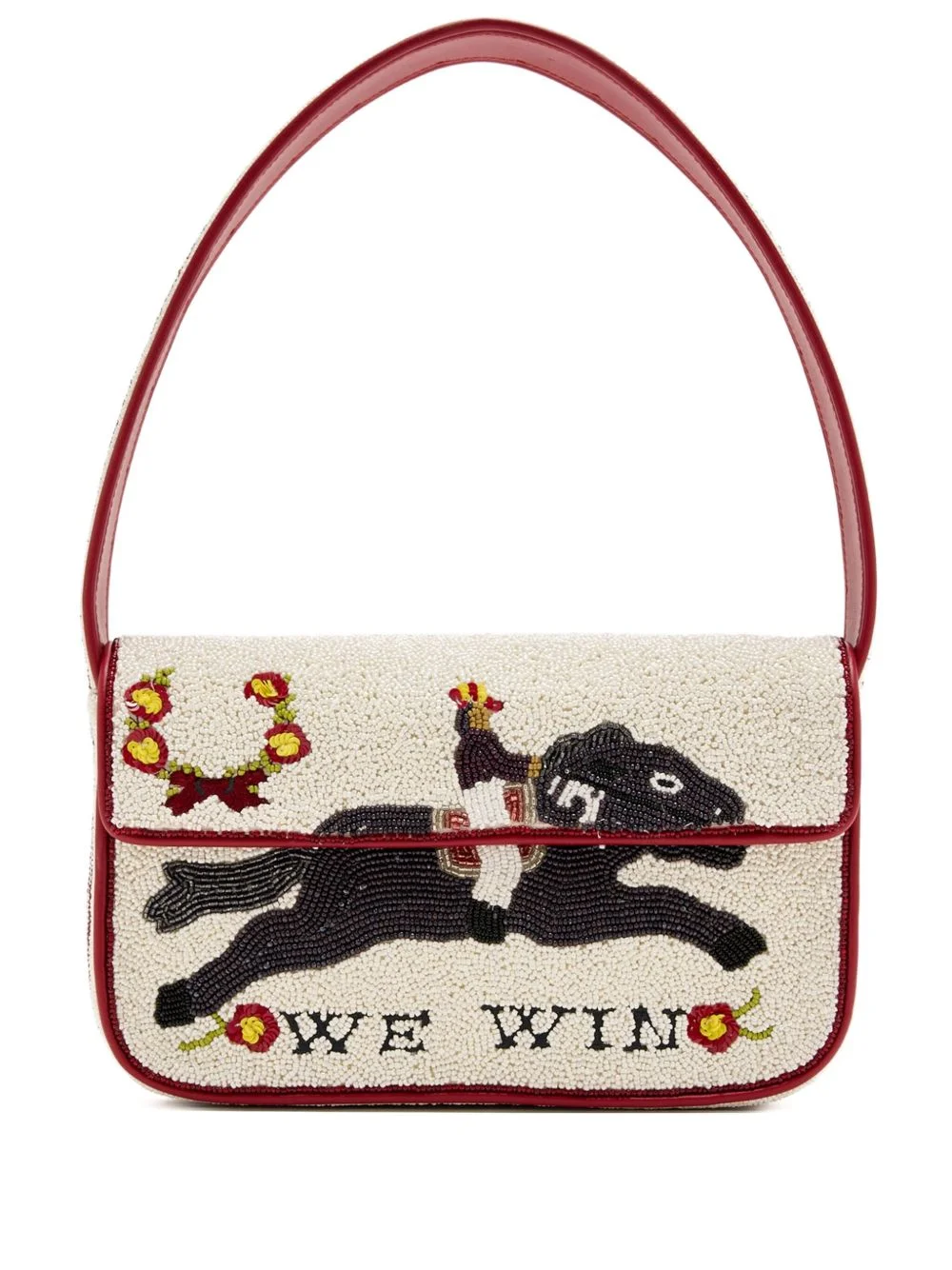 bead-embellished shoulder bag - 1