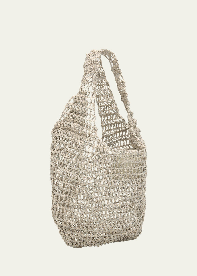 Maeden Crochet Market Shoulder Bag in Nappa Leather outlook