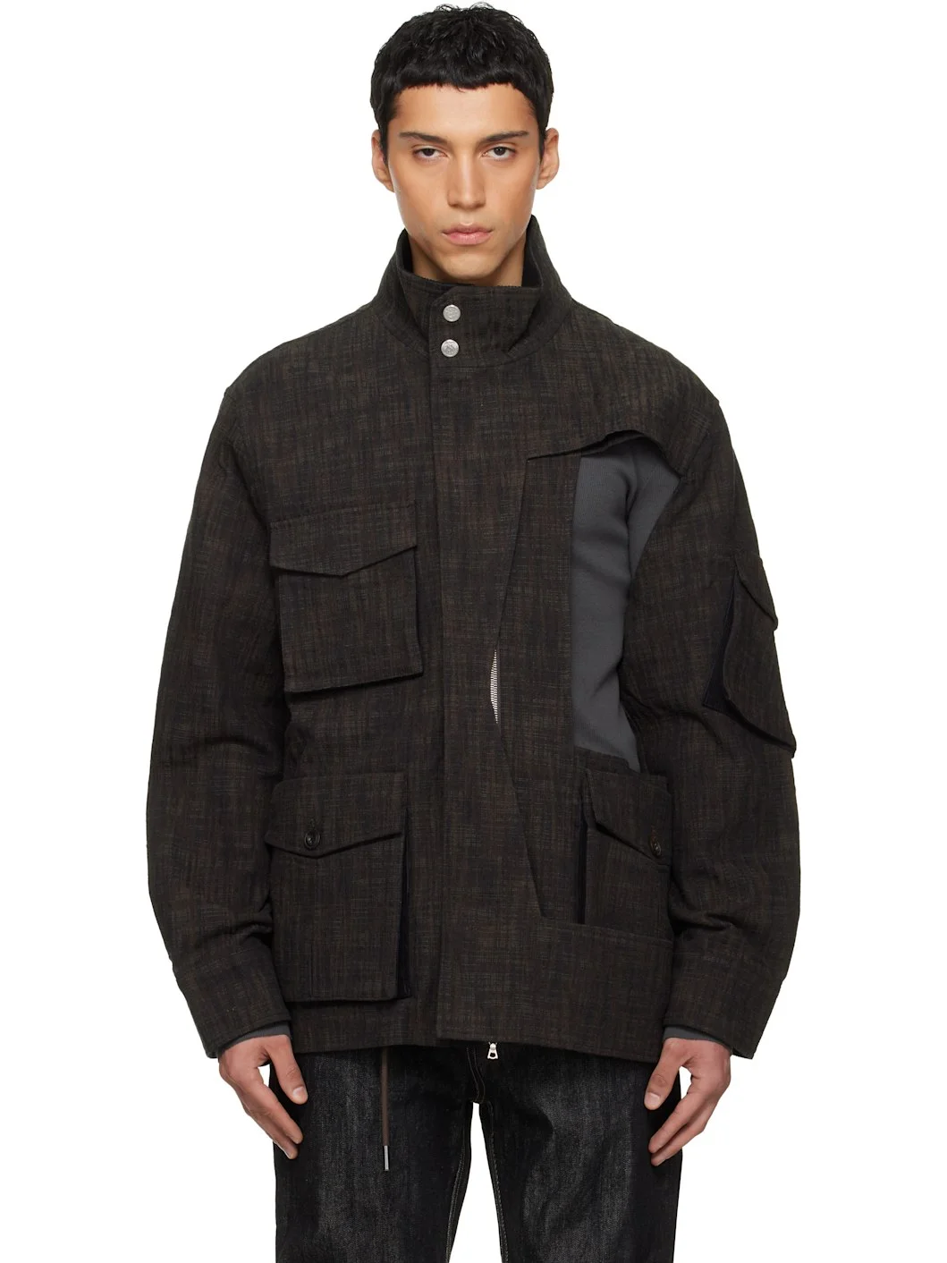 Black & Brown Deconstructed Multi-Form M65 Jacket - 1