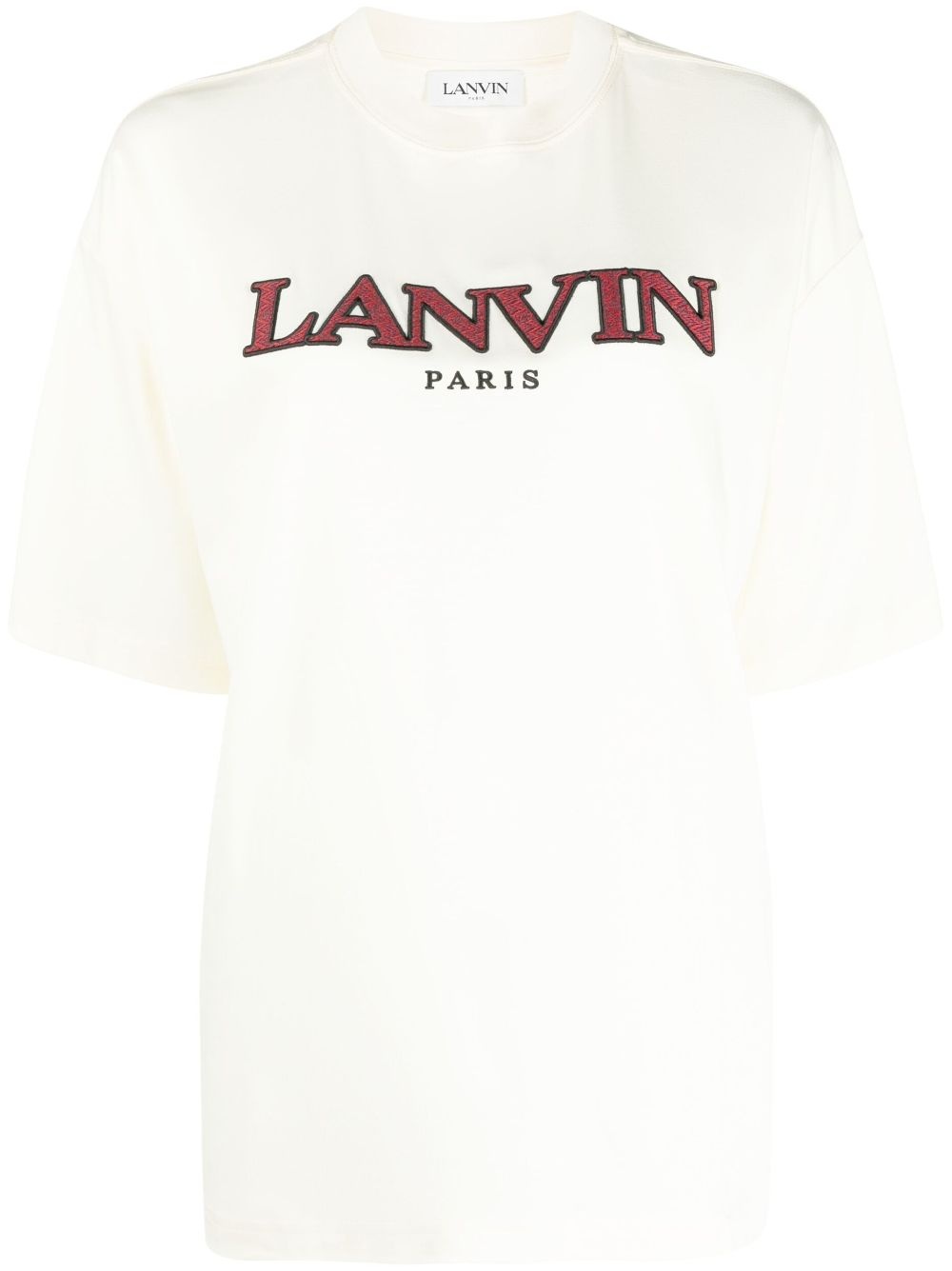 logo-embroidered cotton-jersey T-shirt - 1