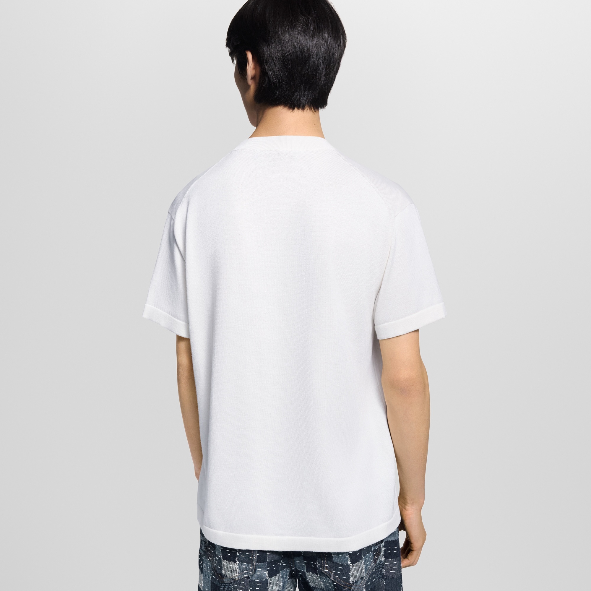 Short-Sleeved Knitted Crewneck - 4