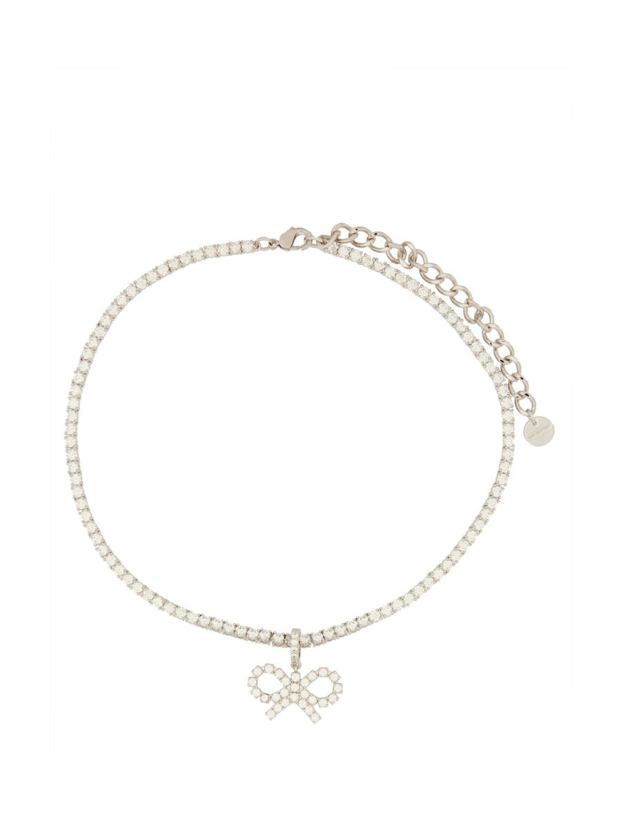 "Tennis" Necklace With Bow - 1