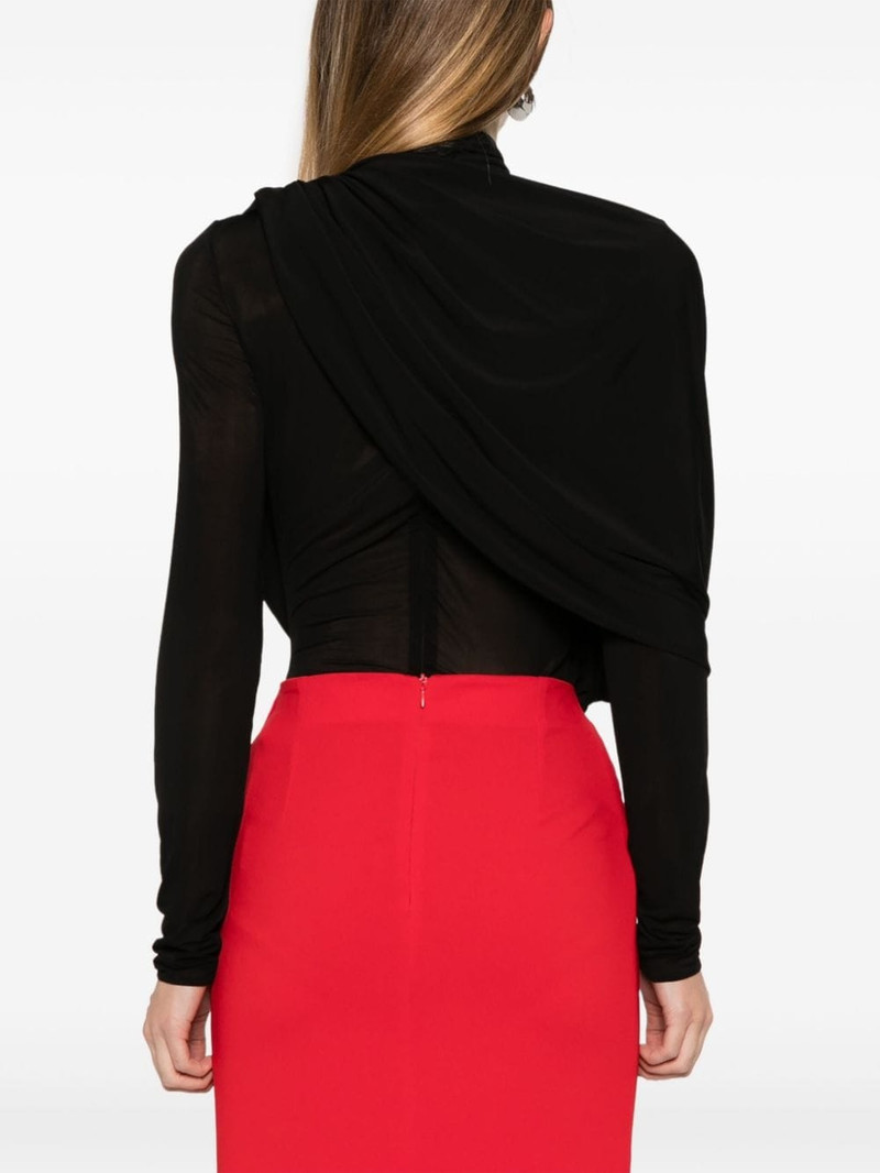 cape-effect sheer bodysuit 4