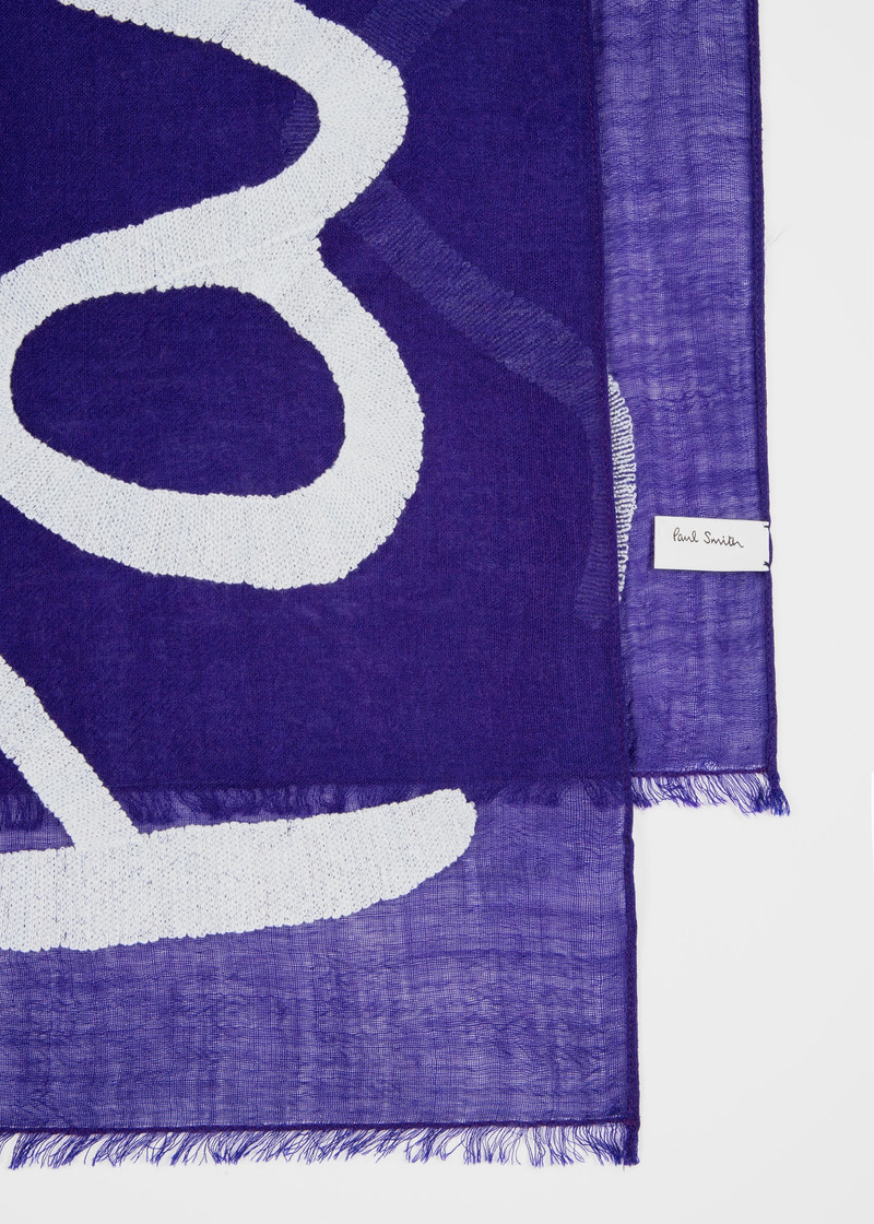 Paul Smith Logo Lightweight Wool Scarf outlook