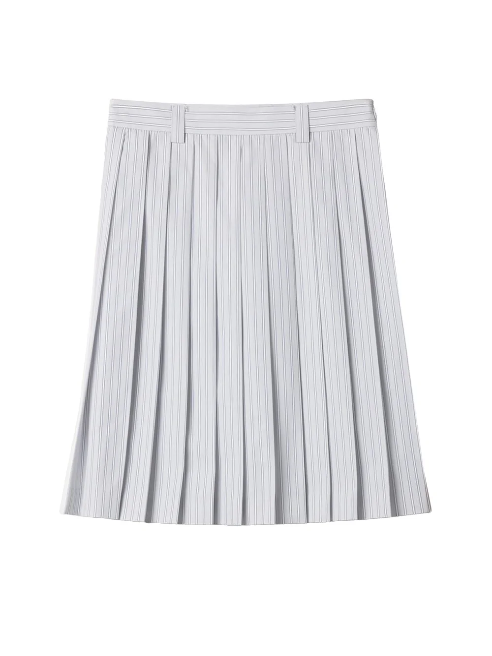 STRIPED PLEATED POPLIN SKIRT - 1