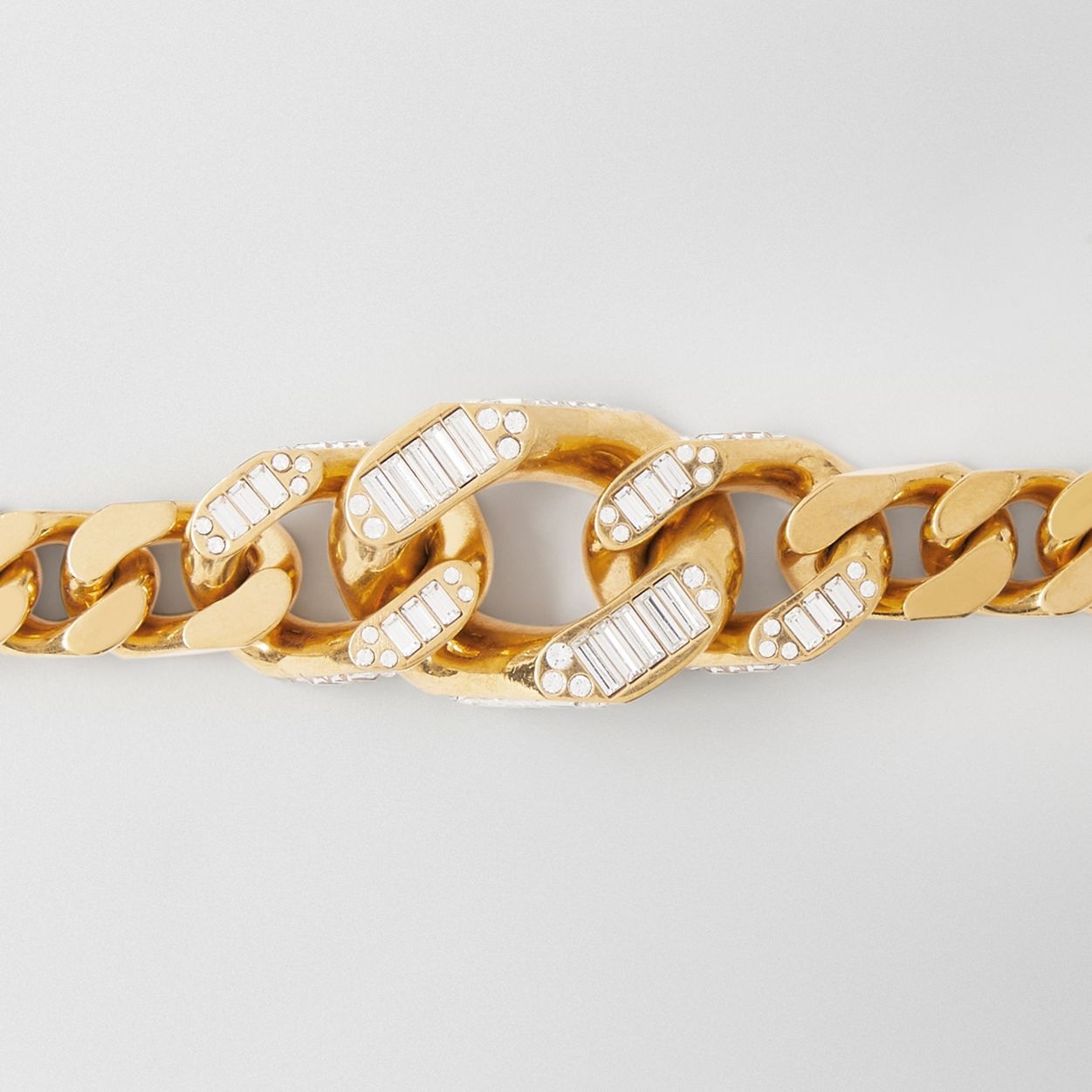 Crystal Detail Gold-plated Chain-link Necklace - 2