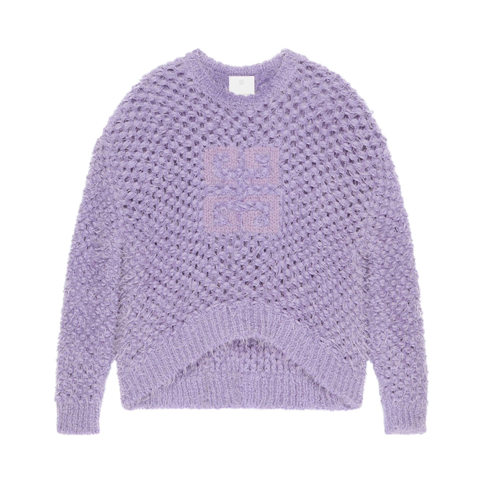 Givenchy Low Shoulders Crewneck Sweater 'Lavender' - 1