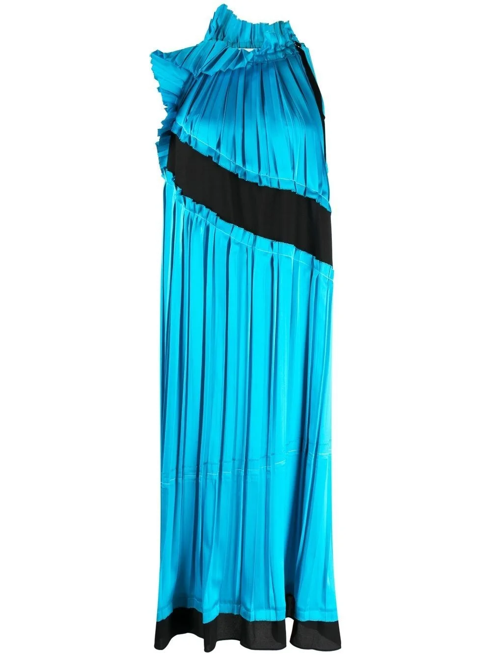 fully-pleated sleeveless midi dress - 1