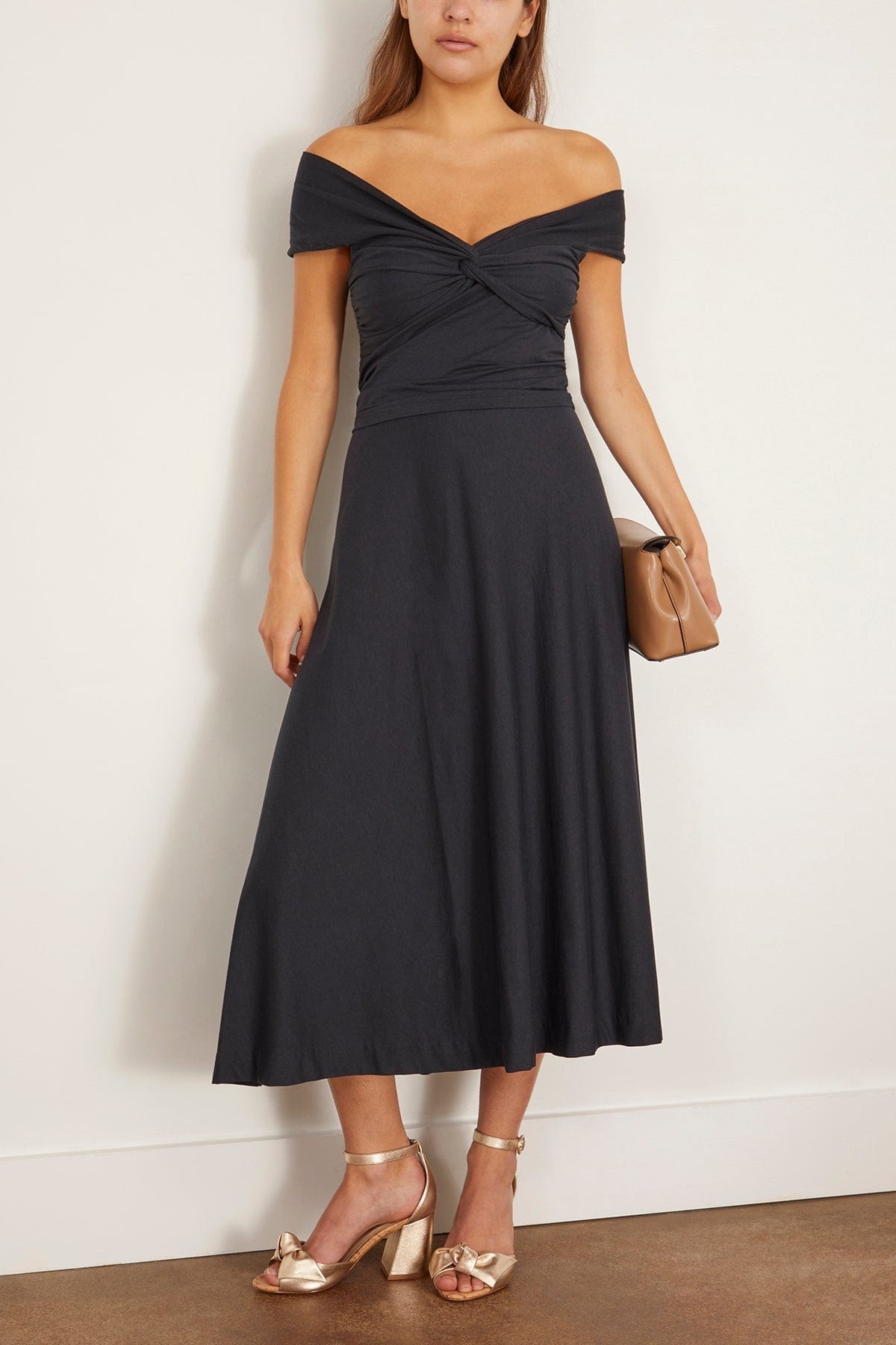 Soft Drape Dress in Dark Navy - 2