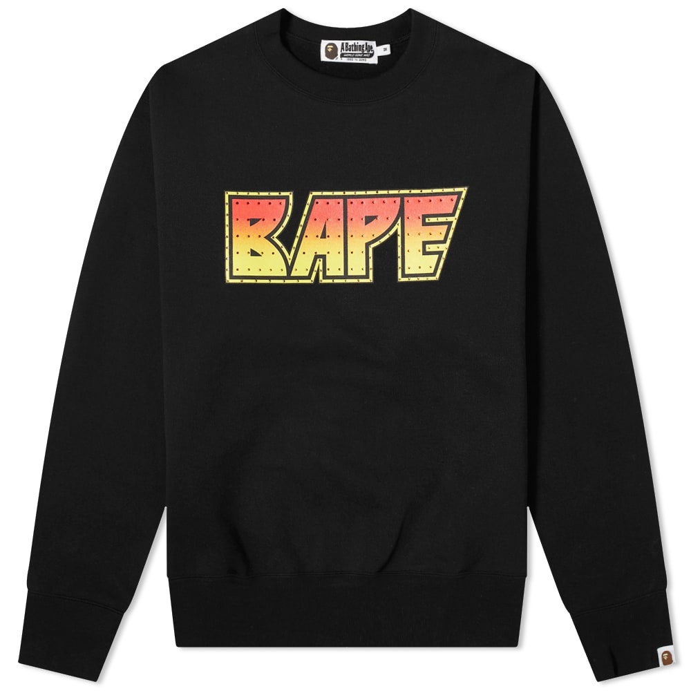 A Bathing Ape Bape Crystal Stone Relaxed Crew Sweat - 1