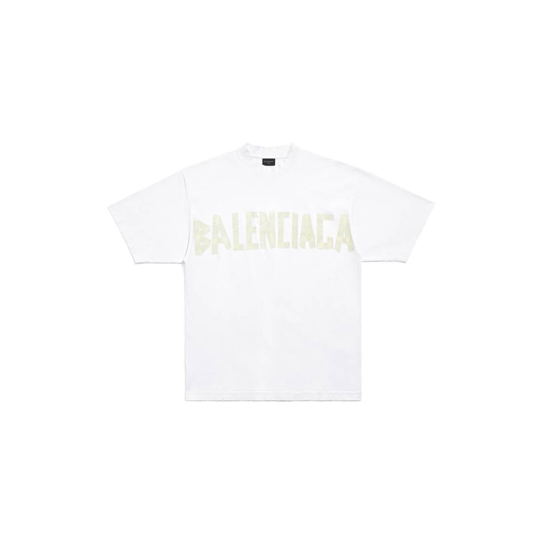 【関税＆送料込み】Balenciaga Tape Type Cotton T-Shirt Tape Type T-shirt Medium Fit in Rasberry | Balenciaga US