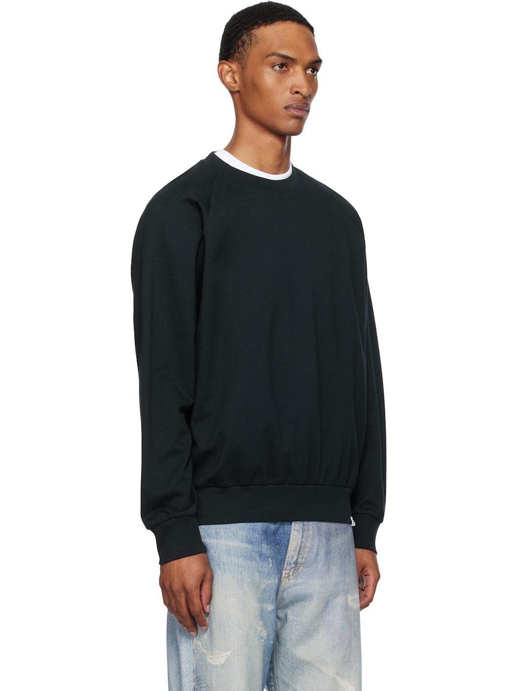 Navy Marten Relaxed Raglan Light Sweatshirt - 2