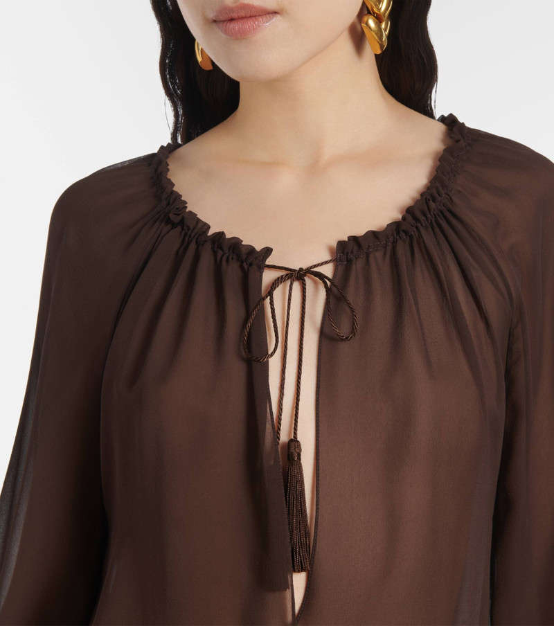 Sheer silk georgette blouse 4