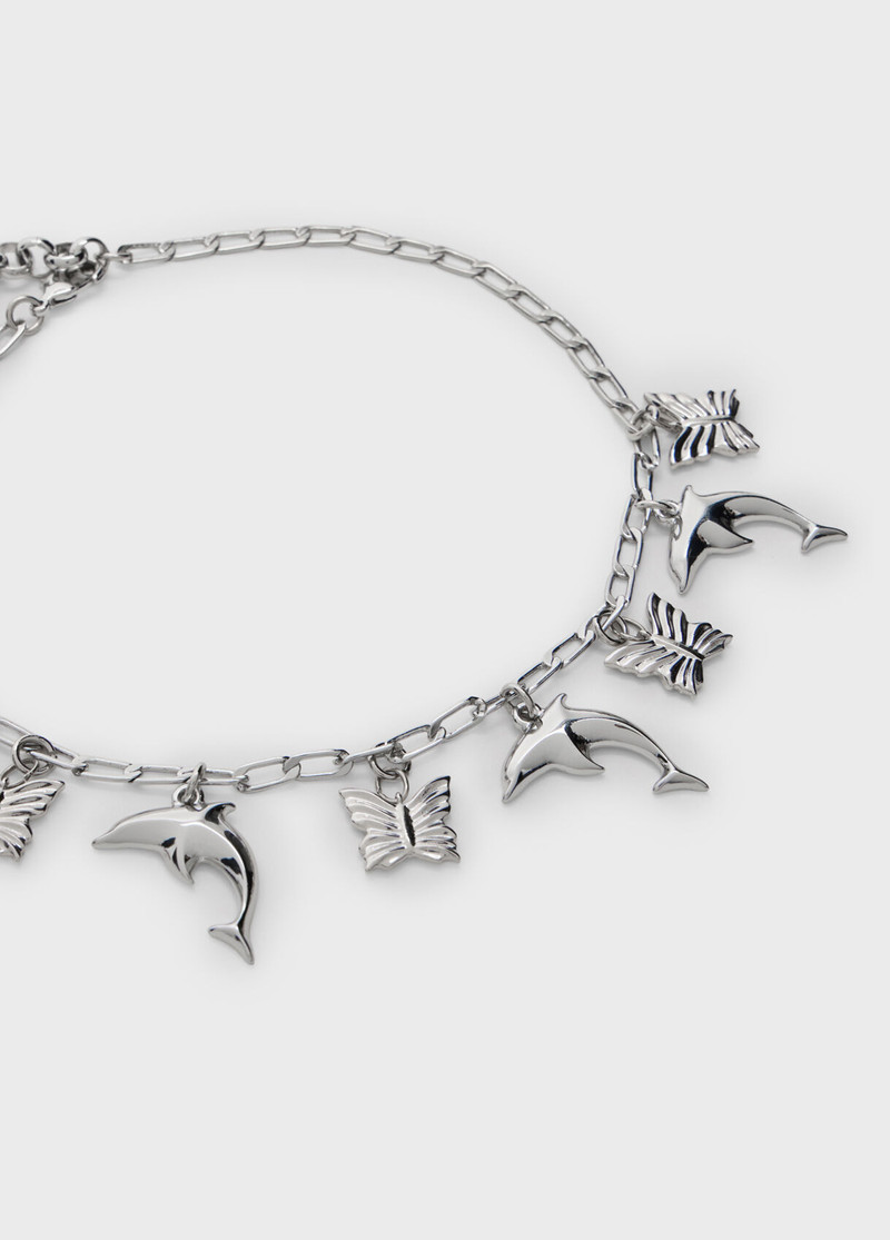 METAL CHOKER WITH CHARMS 3