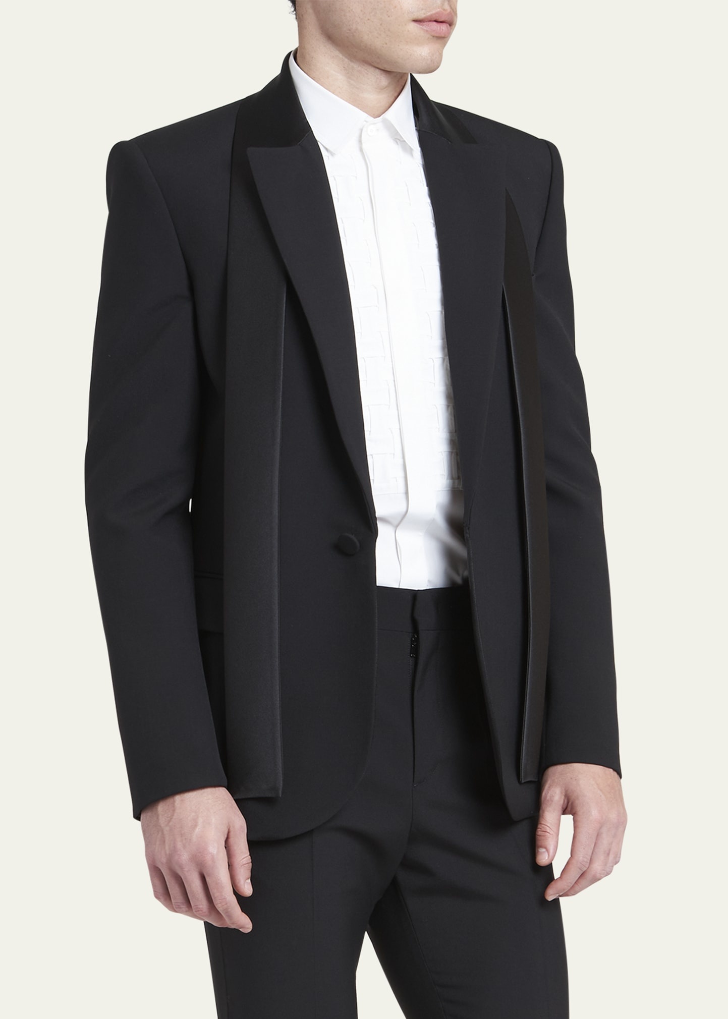 Men's Tuxedo Jacket with Satin Strings - 4