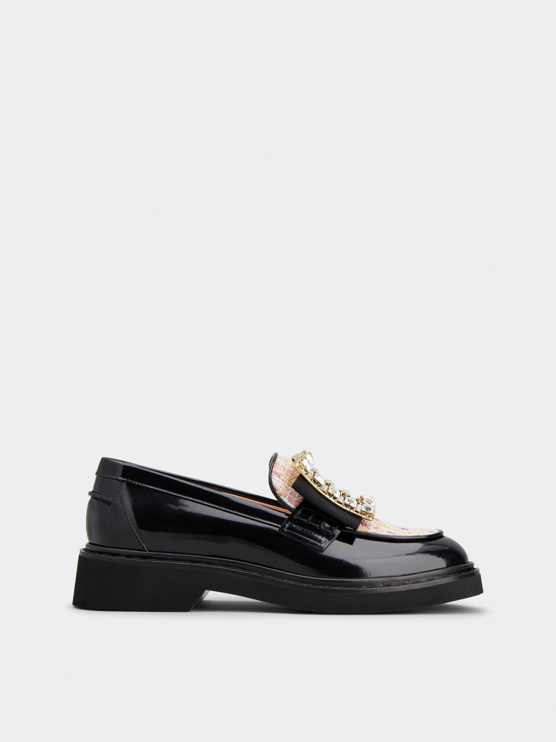 Viv' Rangers Strass Buckle Loafers in Patent Leather 1