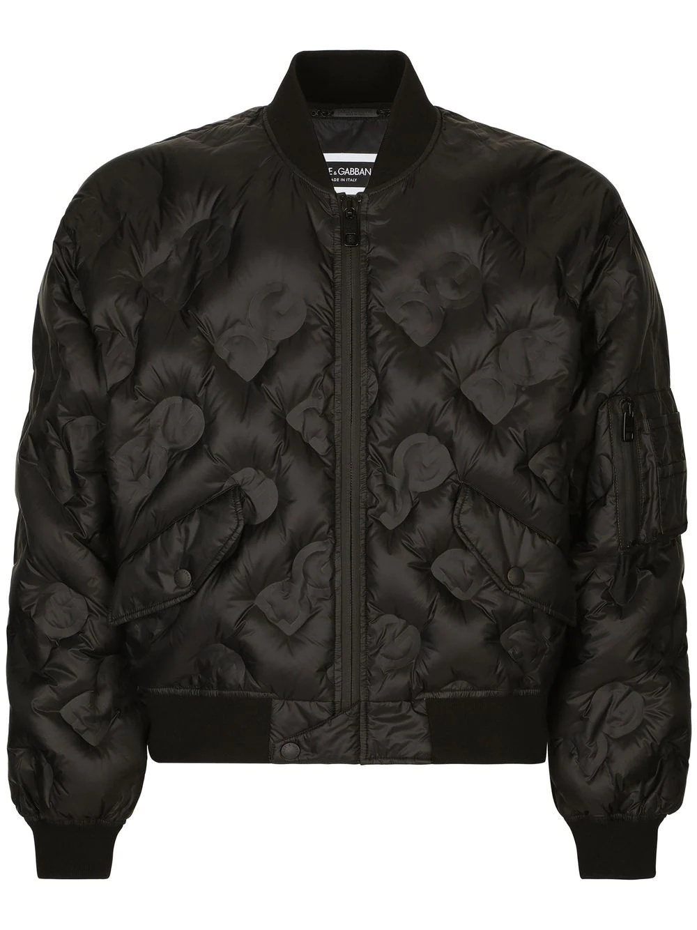 DG logo-quilted bomber jacket - 1