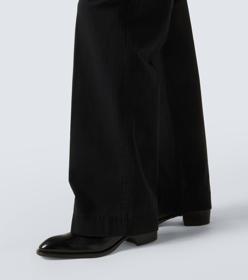 Cotton drill wide-leg pants 6