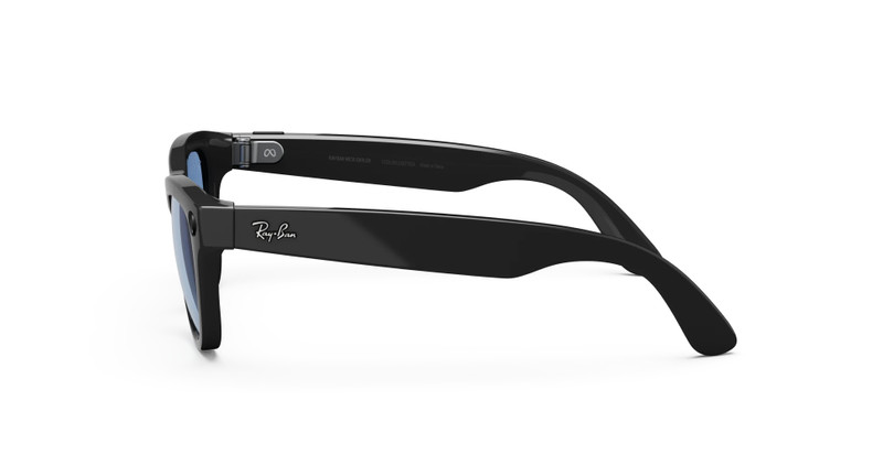 Ray-Ban Meta Skyler (Gen 1), Shiny Black / Cerulean Blue Transitions®, Standard 4