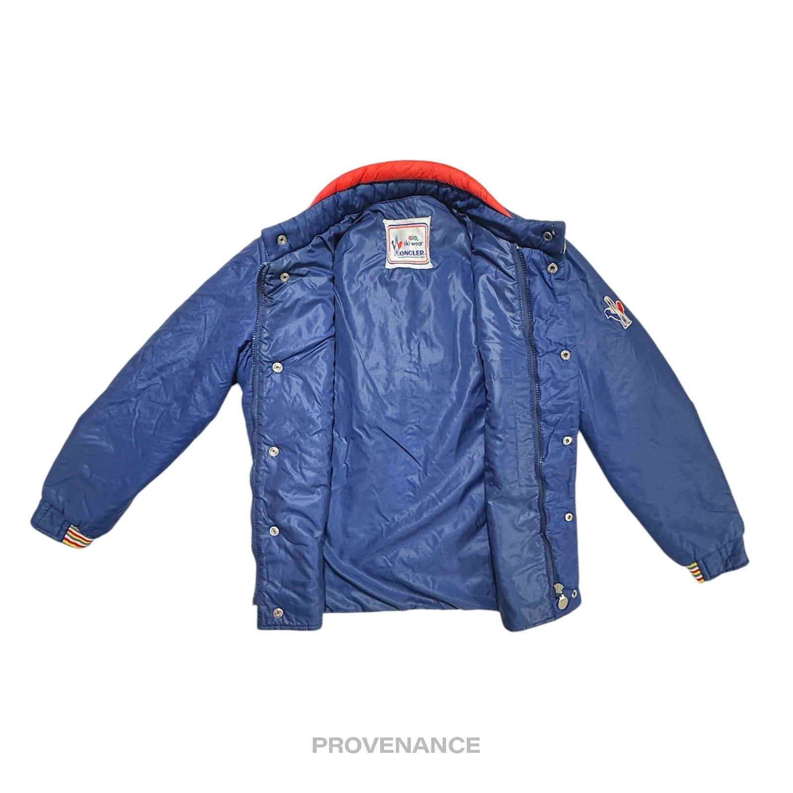 Moncler Light Ski Jacket - Blue Grenoble Logo Yellow Red - 3