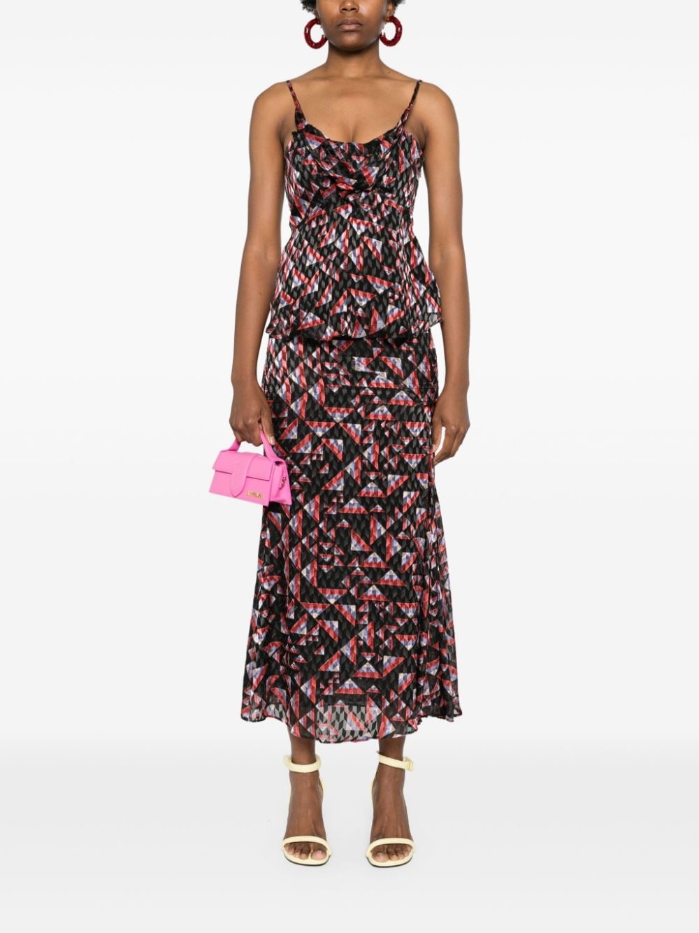 Kalisia geometric-print tank top - 2