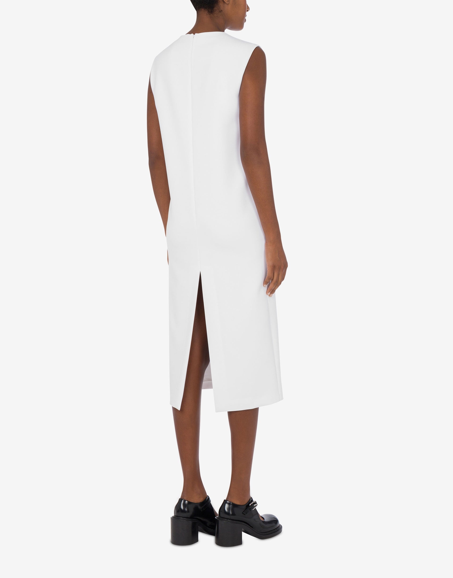 STRETCH CREPE DRESS GOOSE PATCH - 2