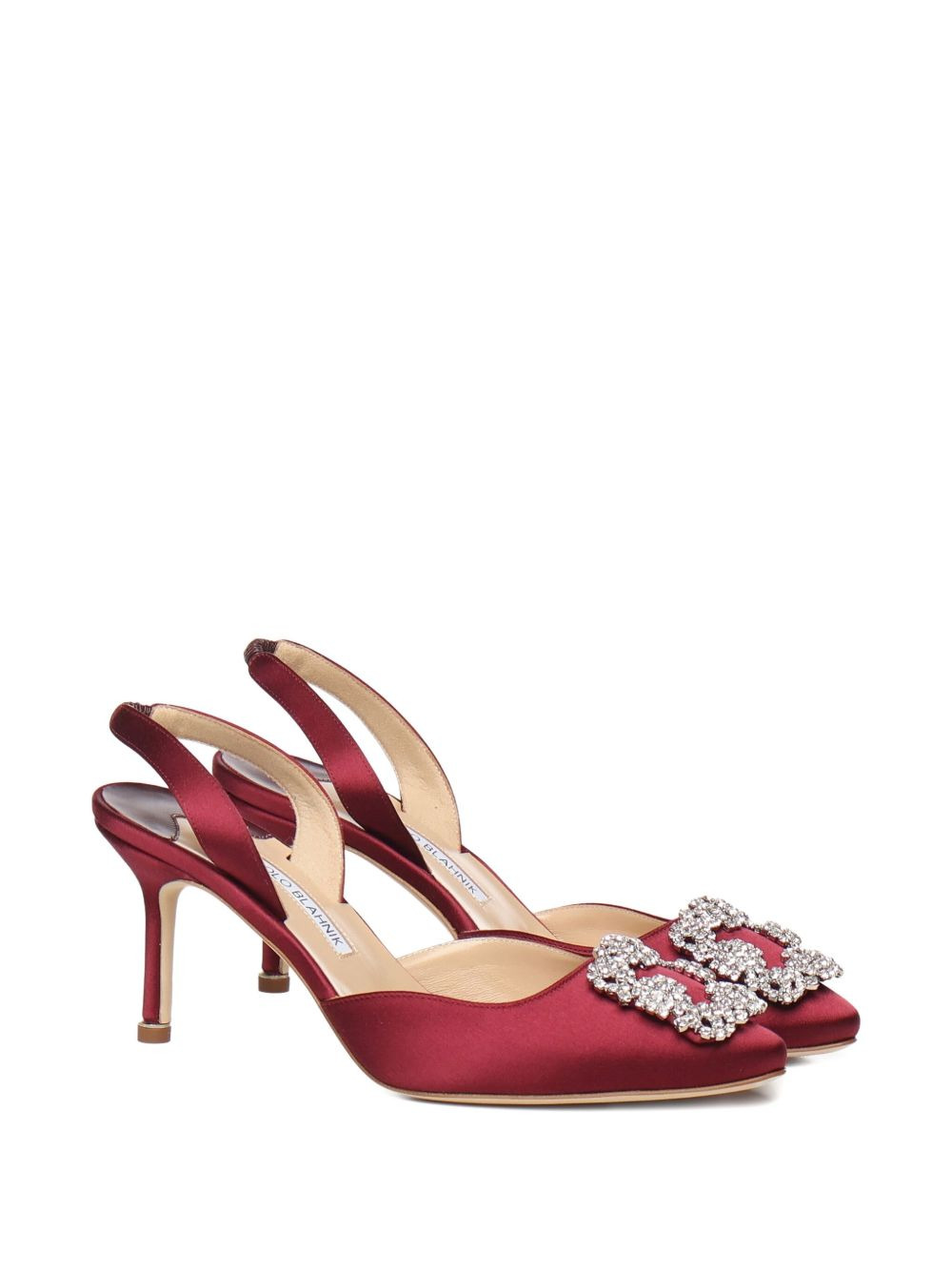 70mm crystal-embellished slingback pumps - 2