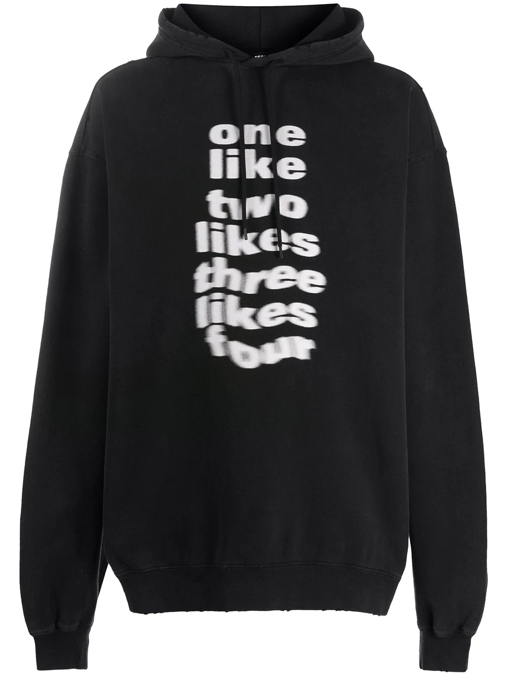 slogan-print hoodie - 1